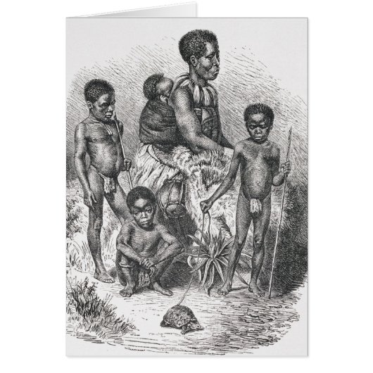 A Zulu family from The History of Mankind (Front)