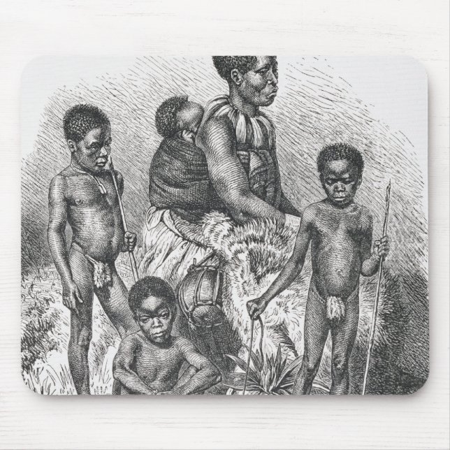 A Zulu family from The History of Mankind Mouse Pad (Front)