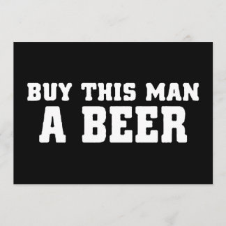 aa31 buy this man beer bachelor party funny humor invitation