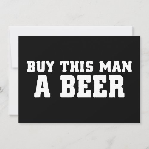 aa31 buy this man beer bachelor party funny humor custom announcements