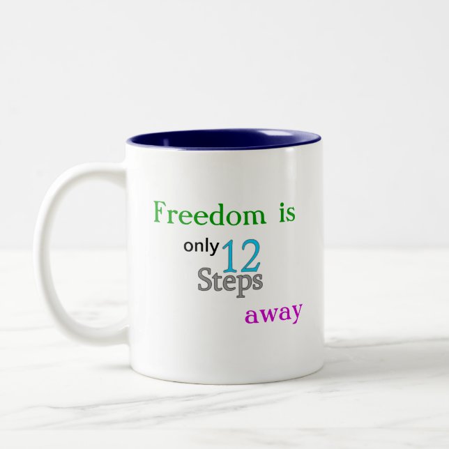 AA 12 Step Freedom Coffee Mug (Left)