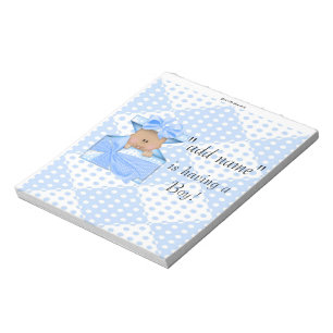 AA Baby Shower Candy Bar Wrapper Party Favor Notepad