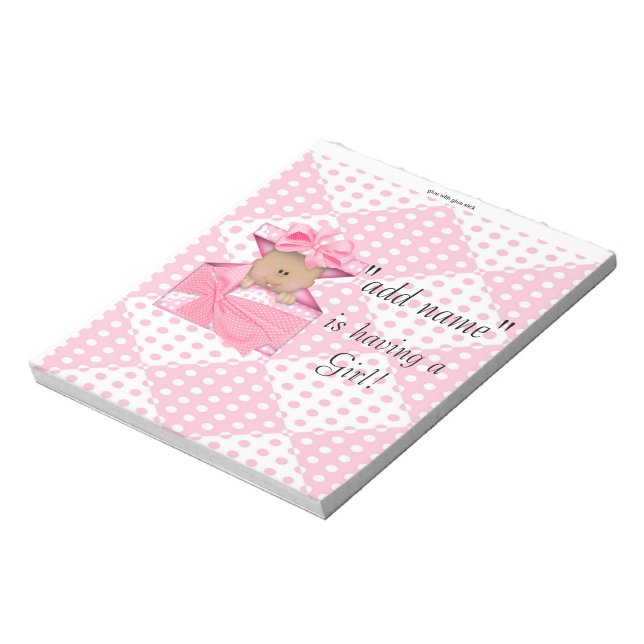 AA Baby Shower Candy Bar Wrapper Party Favor Notepad (Rotated)