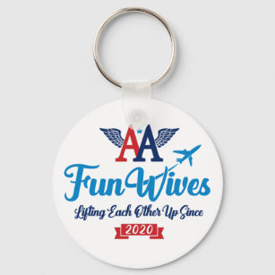 AA Fun Wives Logo Keychain