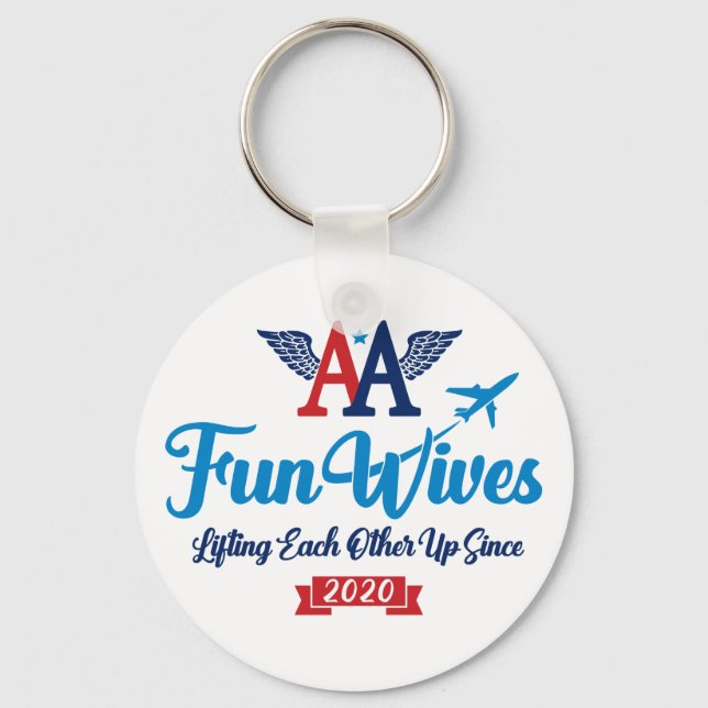 AA Fun Wives Logo Keychain (Front)