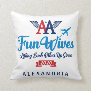 AA Fun Wives Logo  Throw Pillow