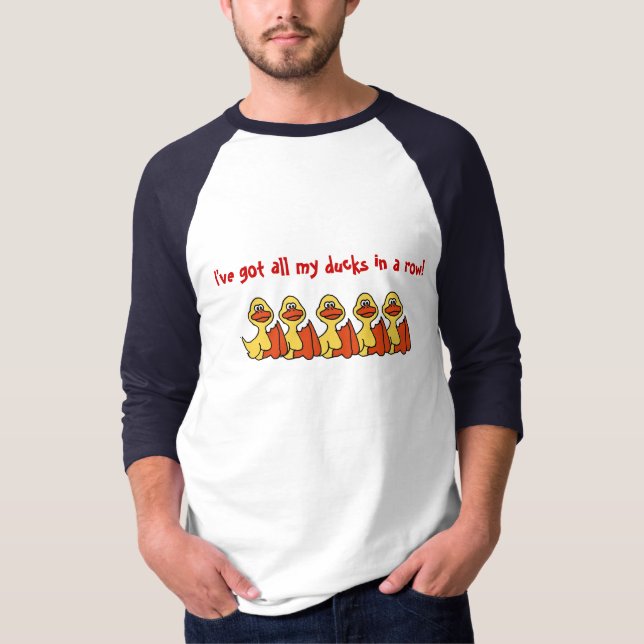 AA- Funny Cartoon Ducks in a row shirt (Front)
