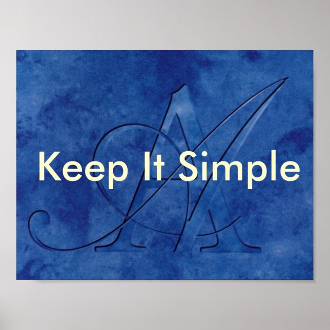 AA Keep It Simple Poster (Front)