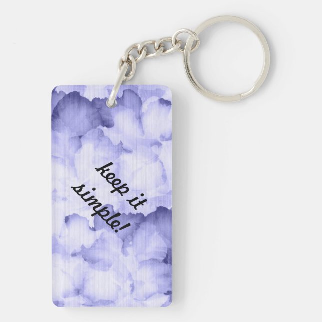 AA member gift keychain "keep it simple" purple (Back)