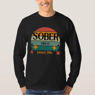 AA NA Celebrate Sobriety Since January 2004 Sober  T-Shirt