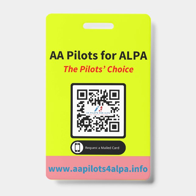 AA Pilots Fund Our Future Badge (Front)