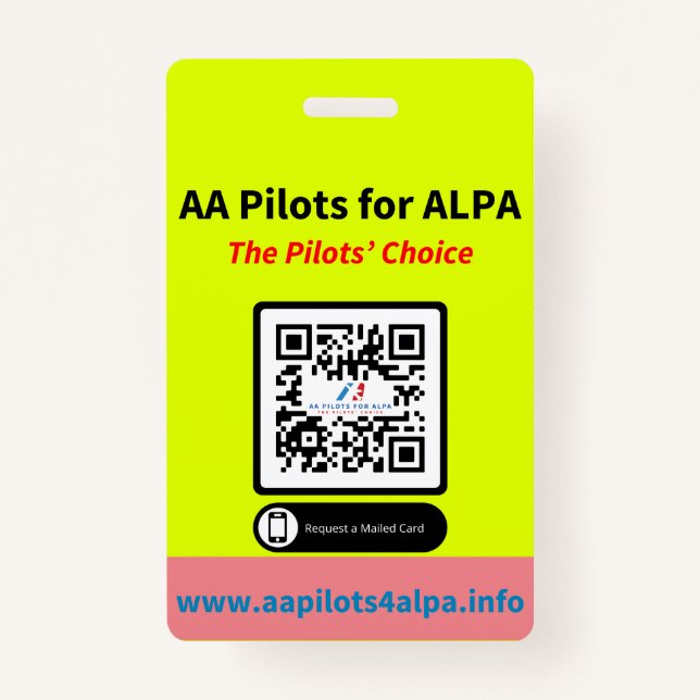 AA Pilots Fund Our Future Badge (Front)