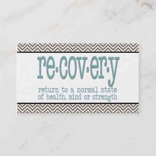 AA Recovery Definition Business Card