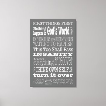 Aa Sayings & Slogans 1 Canvas by recoverystore at Zazzle