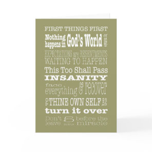 AA Sayings & Slogans 1 Card