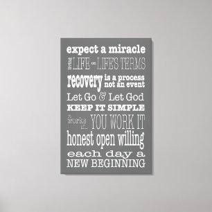 AA Sayings & Slogans 2 Canvas