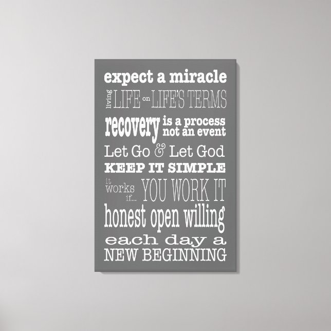 AA Sayings & Slogans 2 Canvas Print (Front)