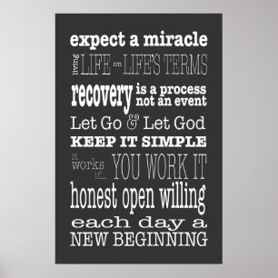 AA Slogans & Sayings 2 Poster