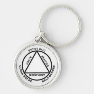 AA Trust God, Clean House & Help Others Keychain