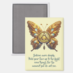 AA Unity Symbol Butterfly, Prayer Magnet
