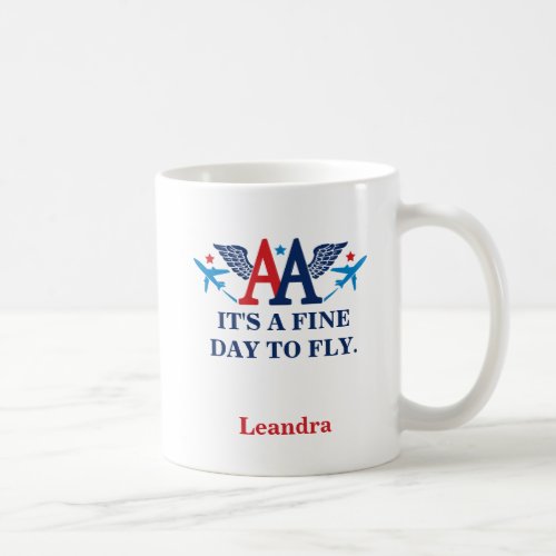 AA Wings with Planes Logo Coffee Mug