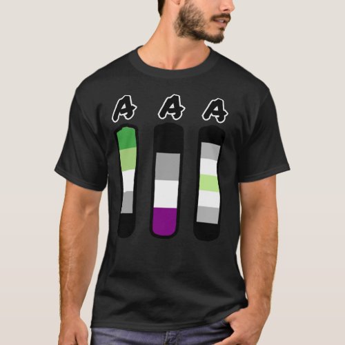 AAA aromantic asexual agender batteries Classic T_ T_Shirt