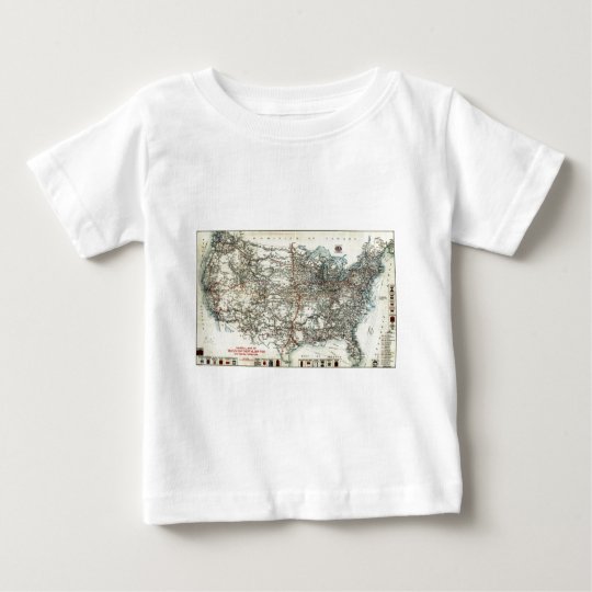 AAA Map of transcontinental routes (1918) Baby T-Shirt