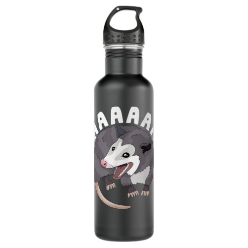 AAAAAA Screaming Opossum Stressed Possum Funny Dan Stainless Steel Water Bottle