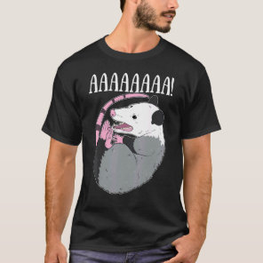 Aaaaaa Screaming Possum Meme  Trash Dead Opossum T-Shirt