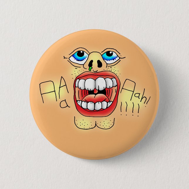 AAAAAAHHH! Screaming Face Button (Front)