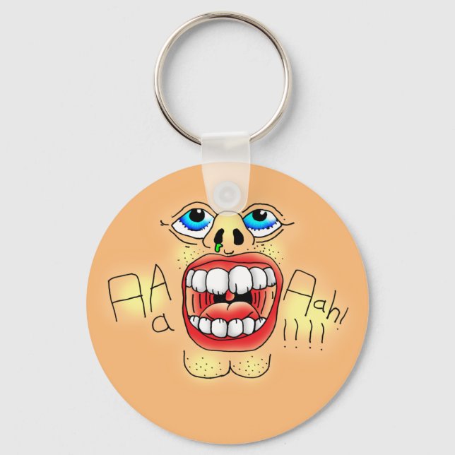 AAAAAAHHH! Screaming Face Keychain (Front)