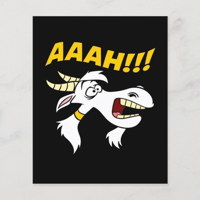 AAAH! Funny Screaming Goat Humor Meme| (Front)