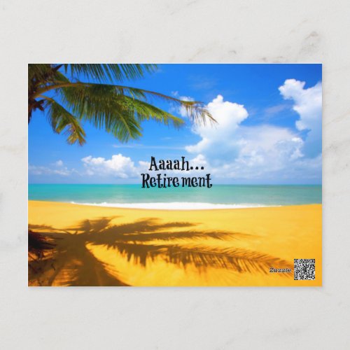 Aaahretirement and relaxation postcard