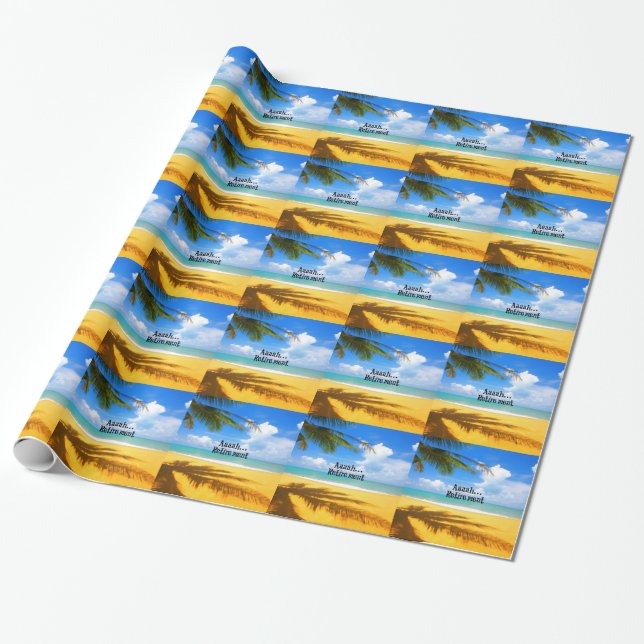 Aaah...retirement and relaxation wrapping paper (Unrolled)