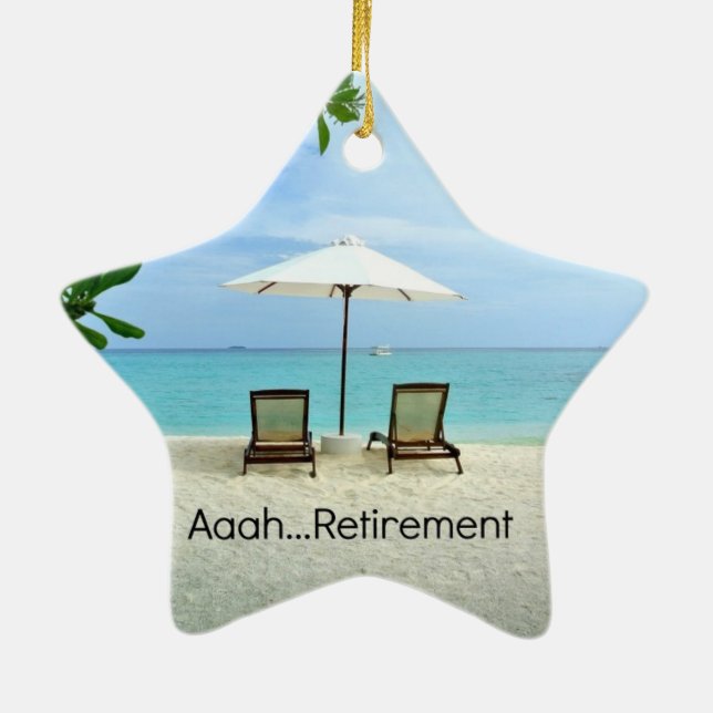 Aaah...retirement Ceramic Ornament (Back)