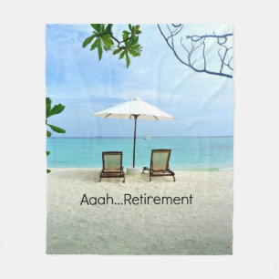 Aaah...Retirement Fleece Blanket