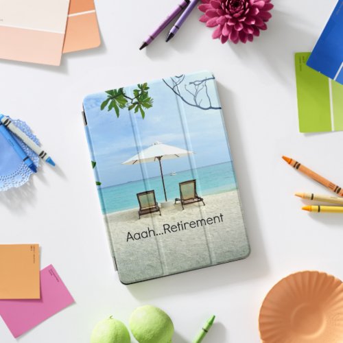 AaahRetirement palm trees and beach chairs iPad Pro Cover