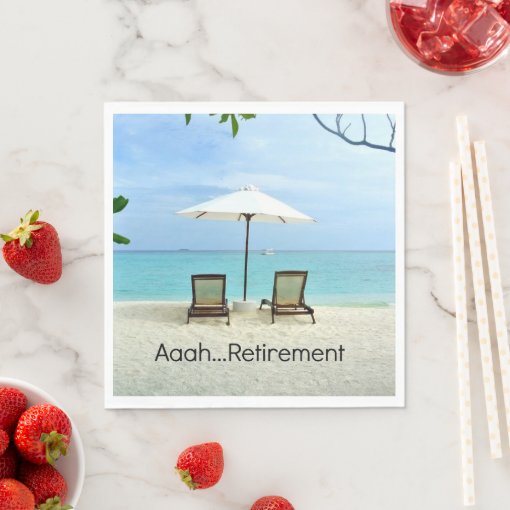 Aaah... retirement paper napkins | Zazzle