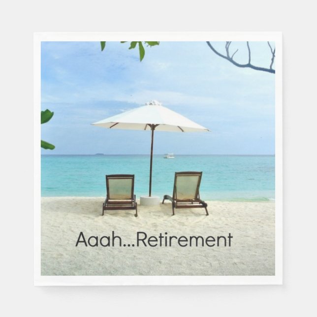 Aaah... retirement paper napkins (Front)