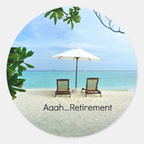 Aaah retirement popular design classic round sticker