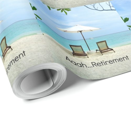 Aaah retirement popular design wrapping paper