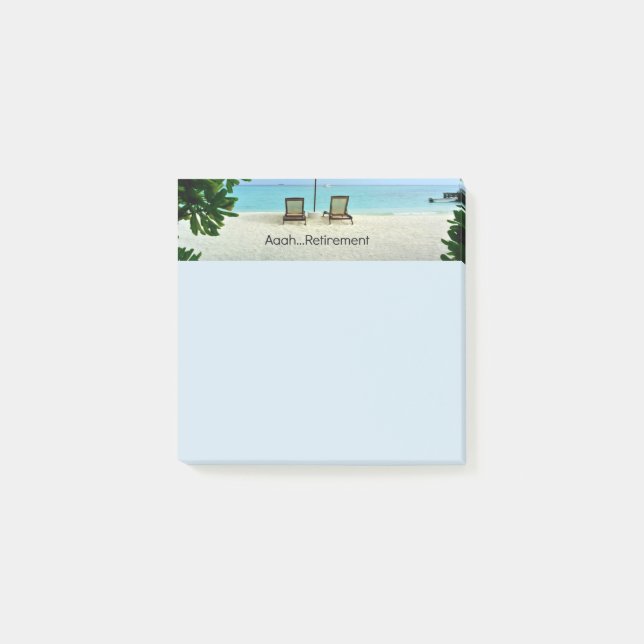 Aaah...Retirement Post-it Notes (Front)