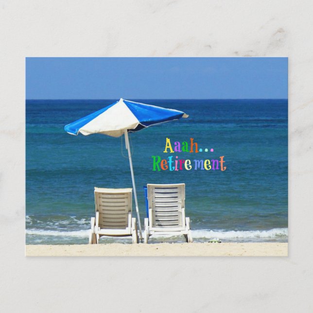 Aaah...Retirement Postcard (Front)