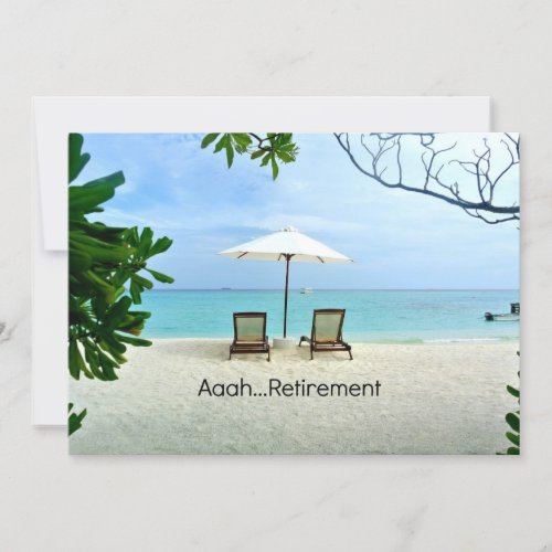 Aaahretirement relaxing at the beach card