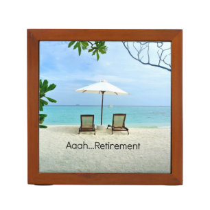 Aaah...retirement, Relaxing at the Beach Desk Organizer