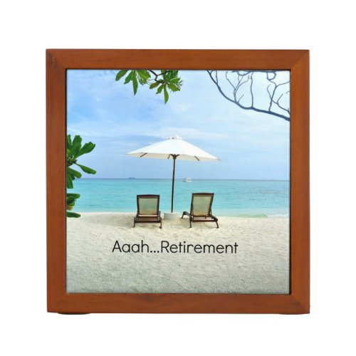 Aaahretirement Relaxing at the Beach Desk Organizer