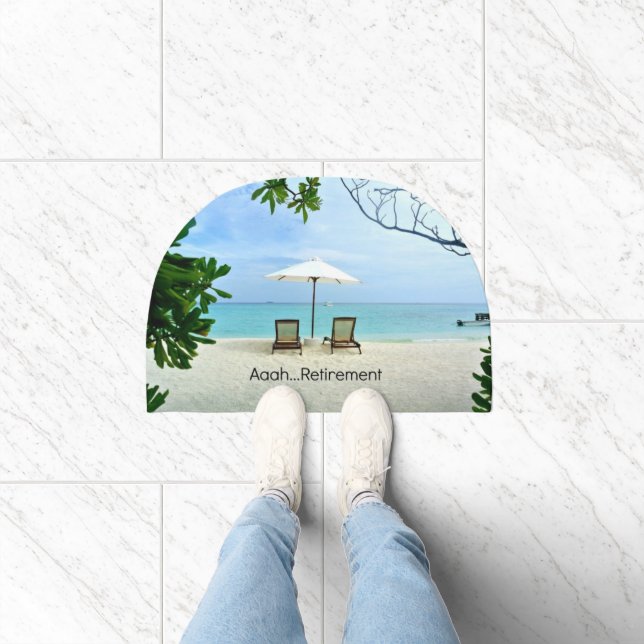 Aaah...retirement, relaxing at the beach doormat (Indoor)