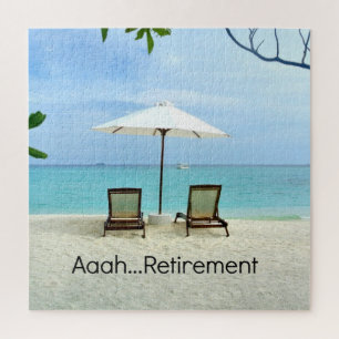 Aaah...retirement, Relaxing at the Beach Jigsaw Puzzle