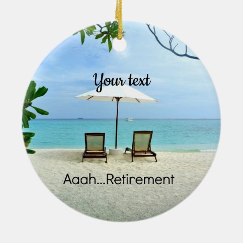 Aaahretirement TEMPLATE Ceramic Ornament