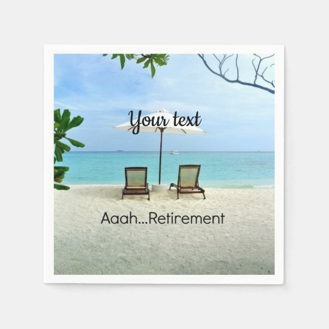 Aaah...Retirement TEMPLATE Napkins (Front)